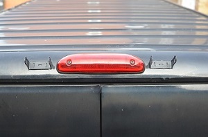 The mounts attached to the van