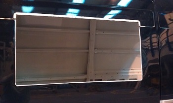 Built-up area with pvc to keep the window flush
